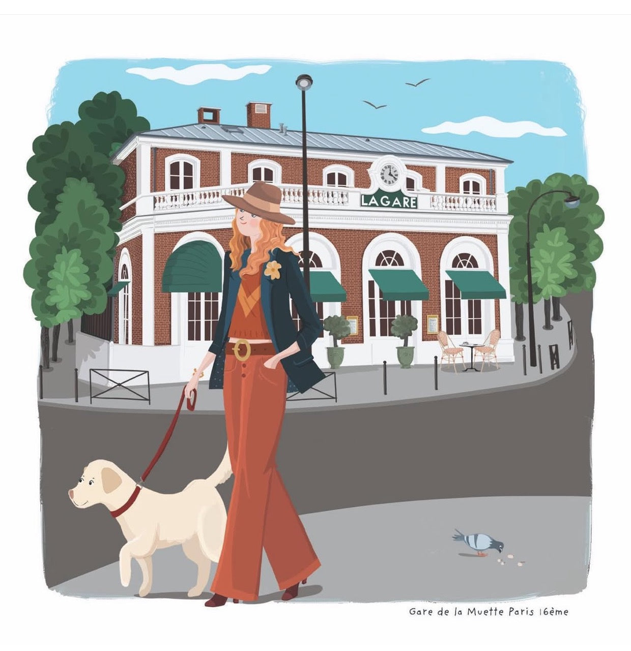 Illustration "La gare " Paris 16 ème