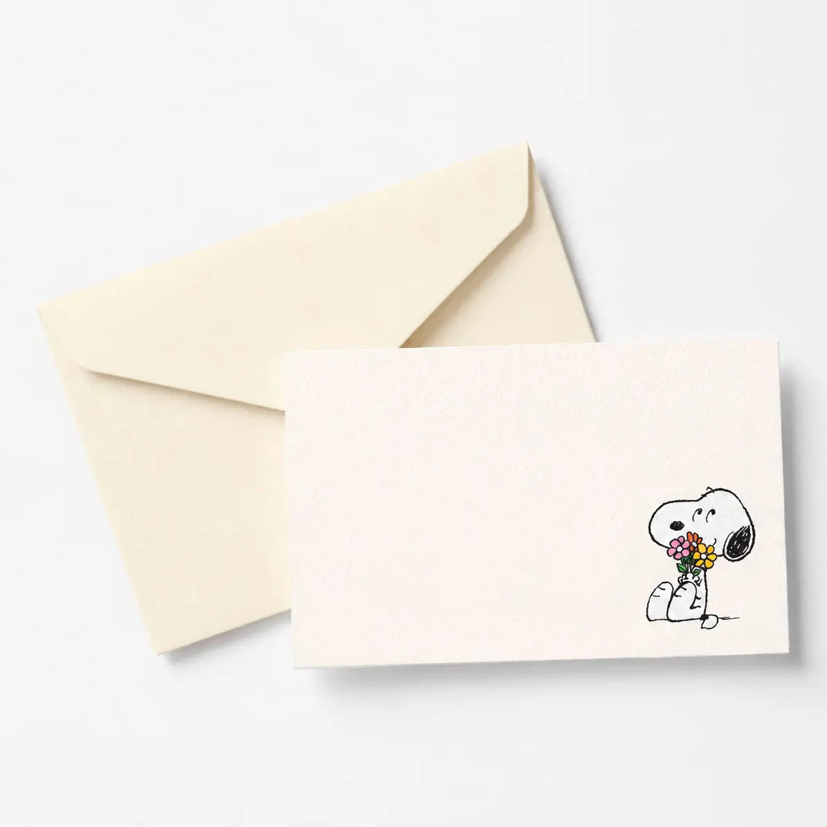 Carte postale mini - SNOOPY & fleurs