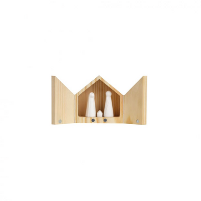Mini crèche porcelaine et bois