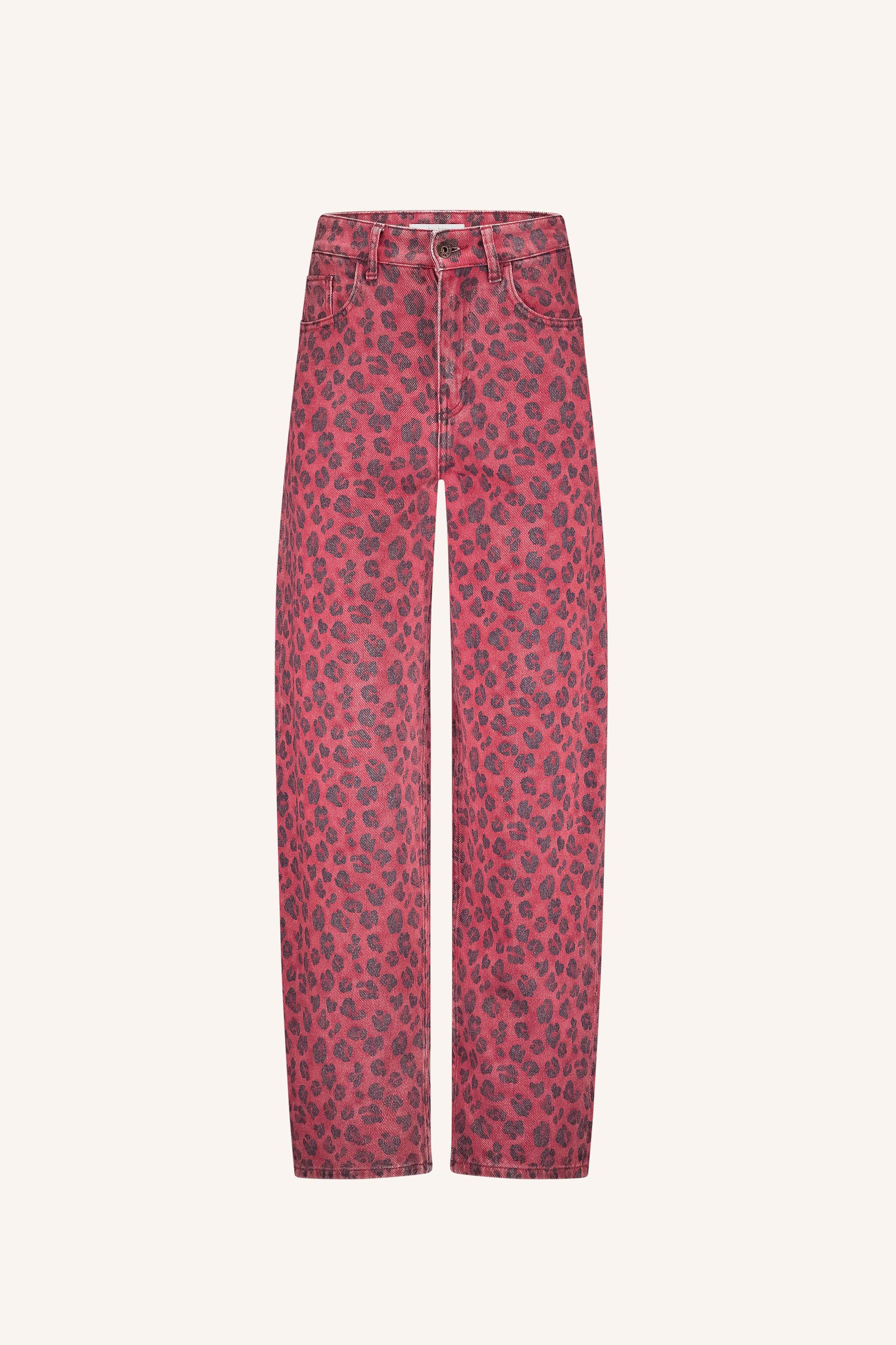 Pantalon Léopard rouge