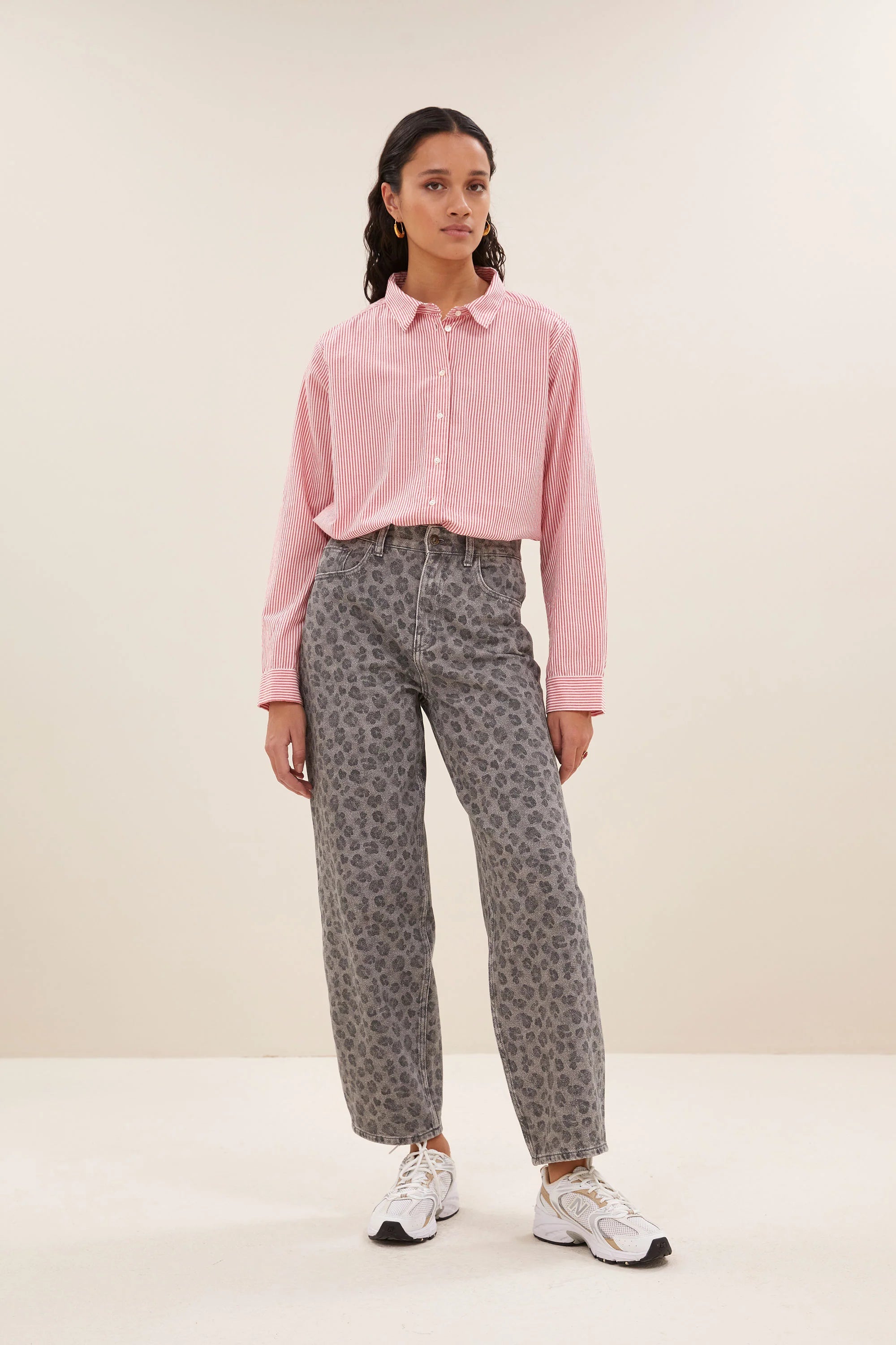 Pantalon Léopard gris