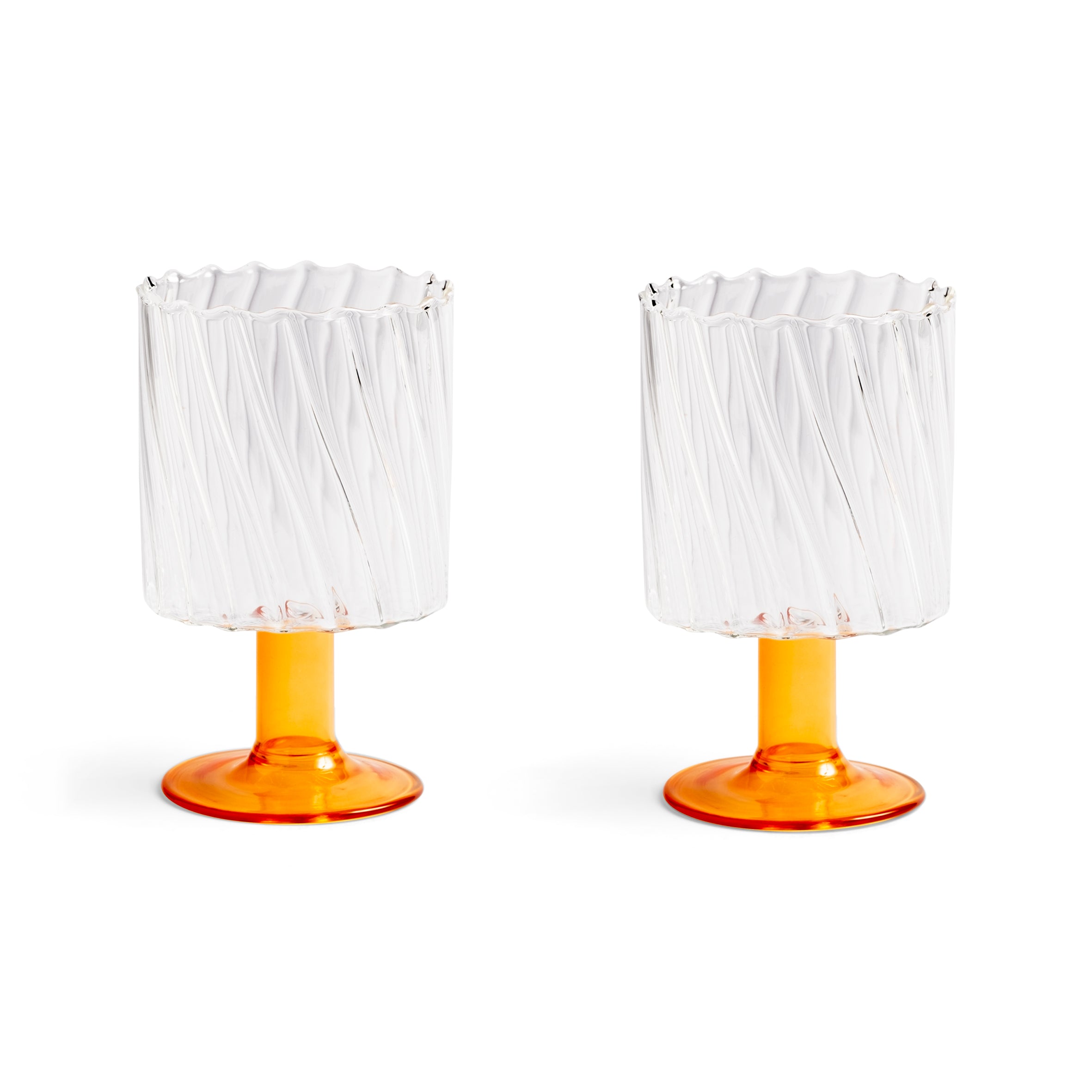 Set de 2 verres à pied - orange