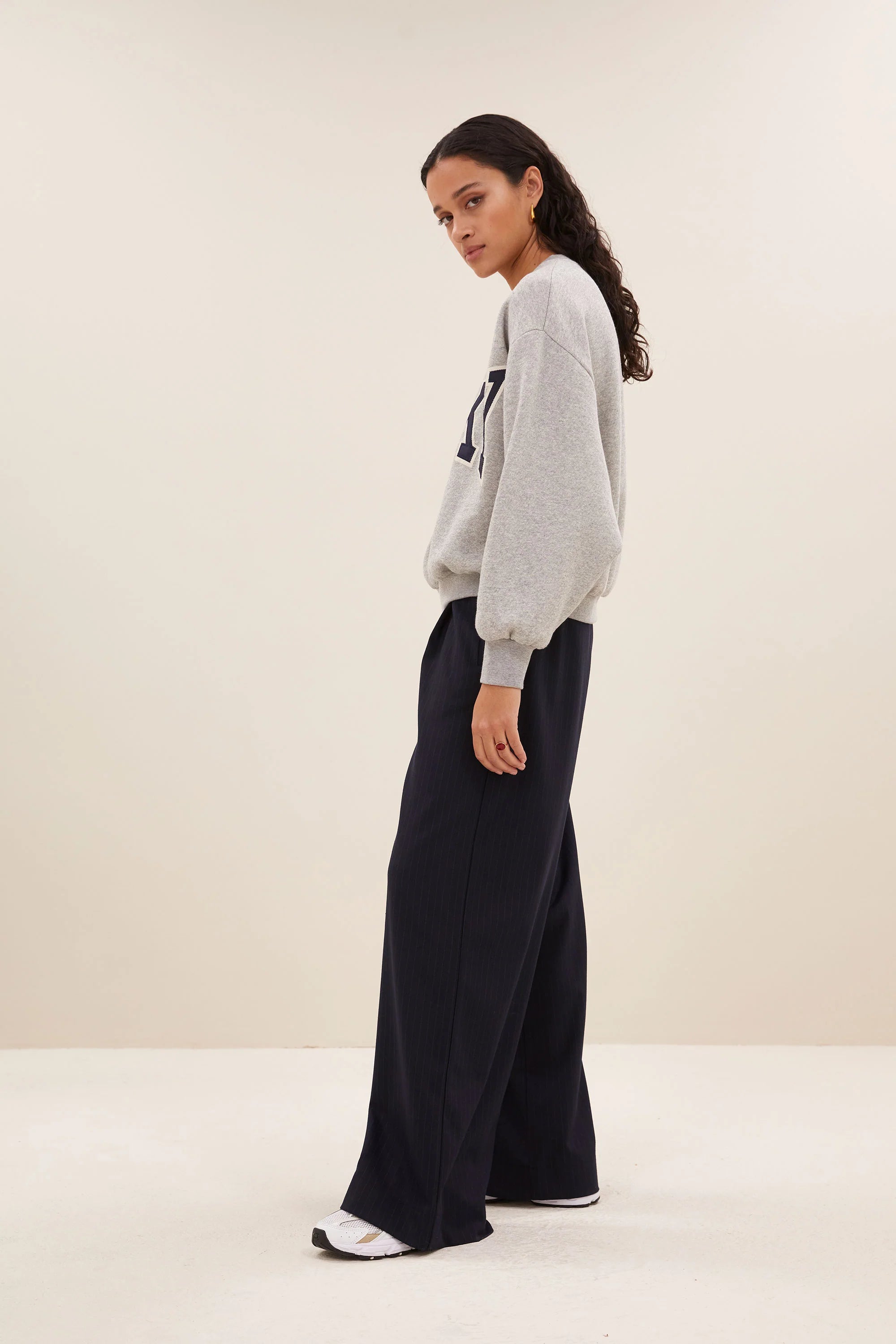 Sweat LUCKY - gris et marine