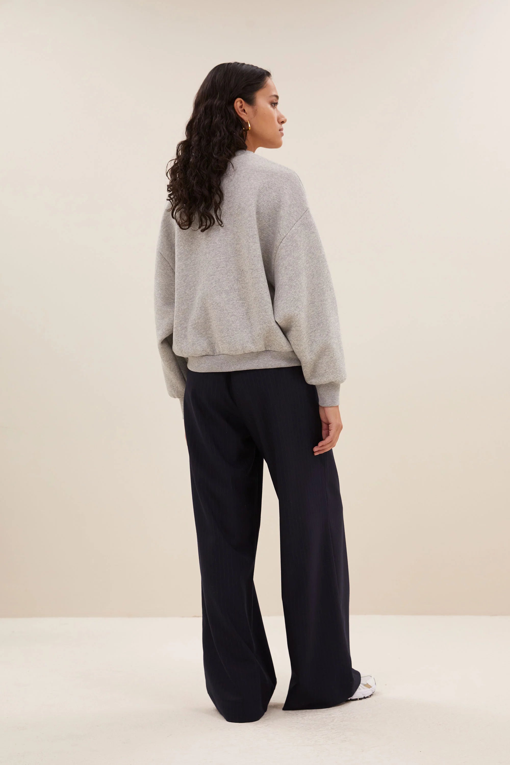 Sweat LUCKY - gris et marine