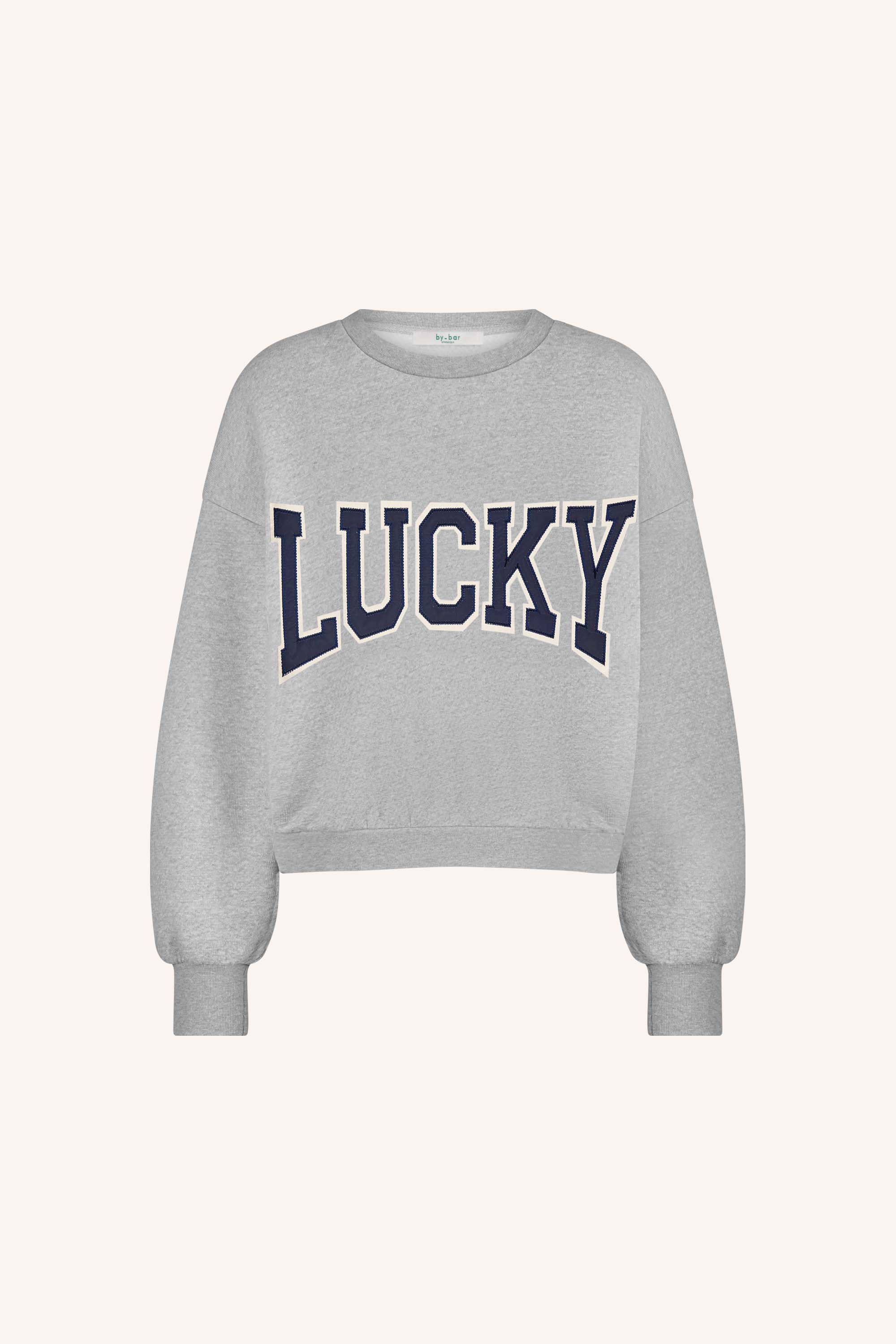 Sweat LUCKY - gris et marine