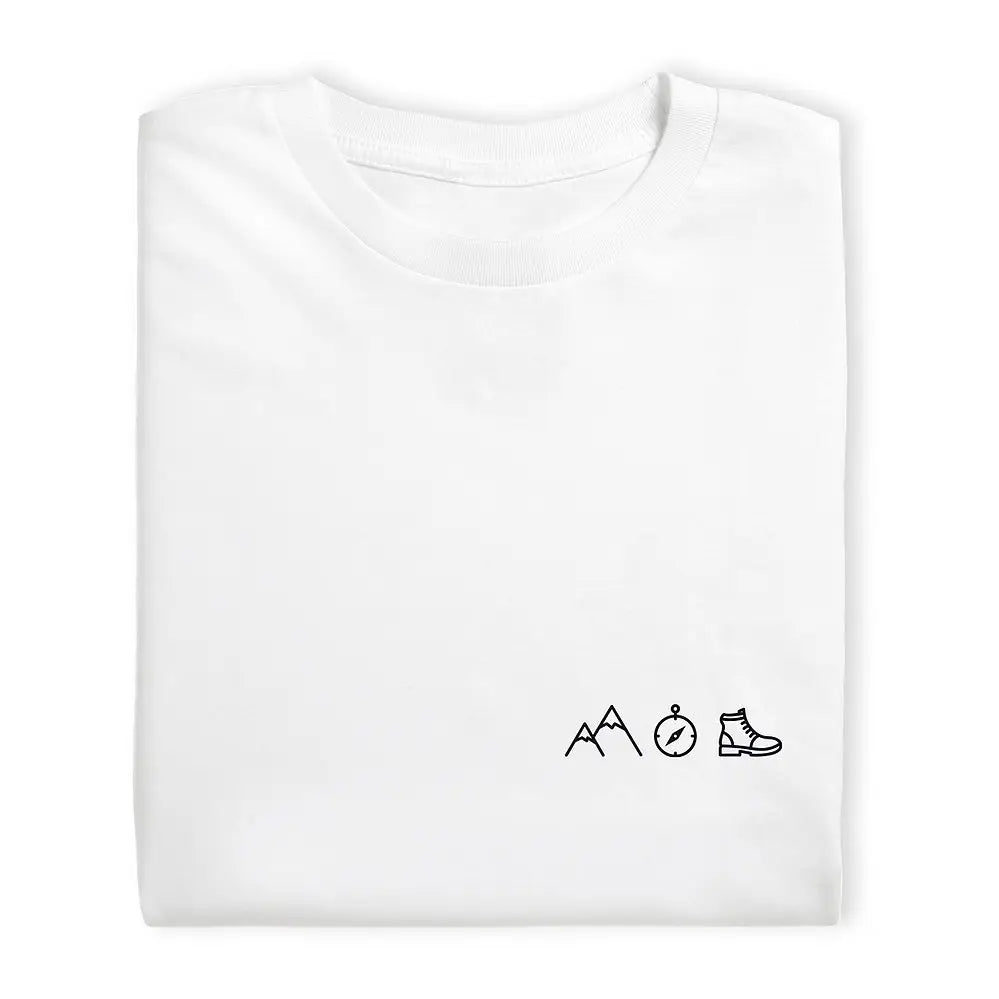 T-shirt unisexe MONTAGNE, BOUSSOLE et CRAMPONS