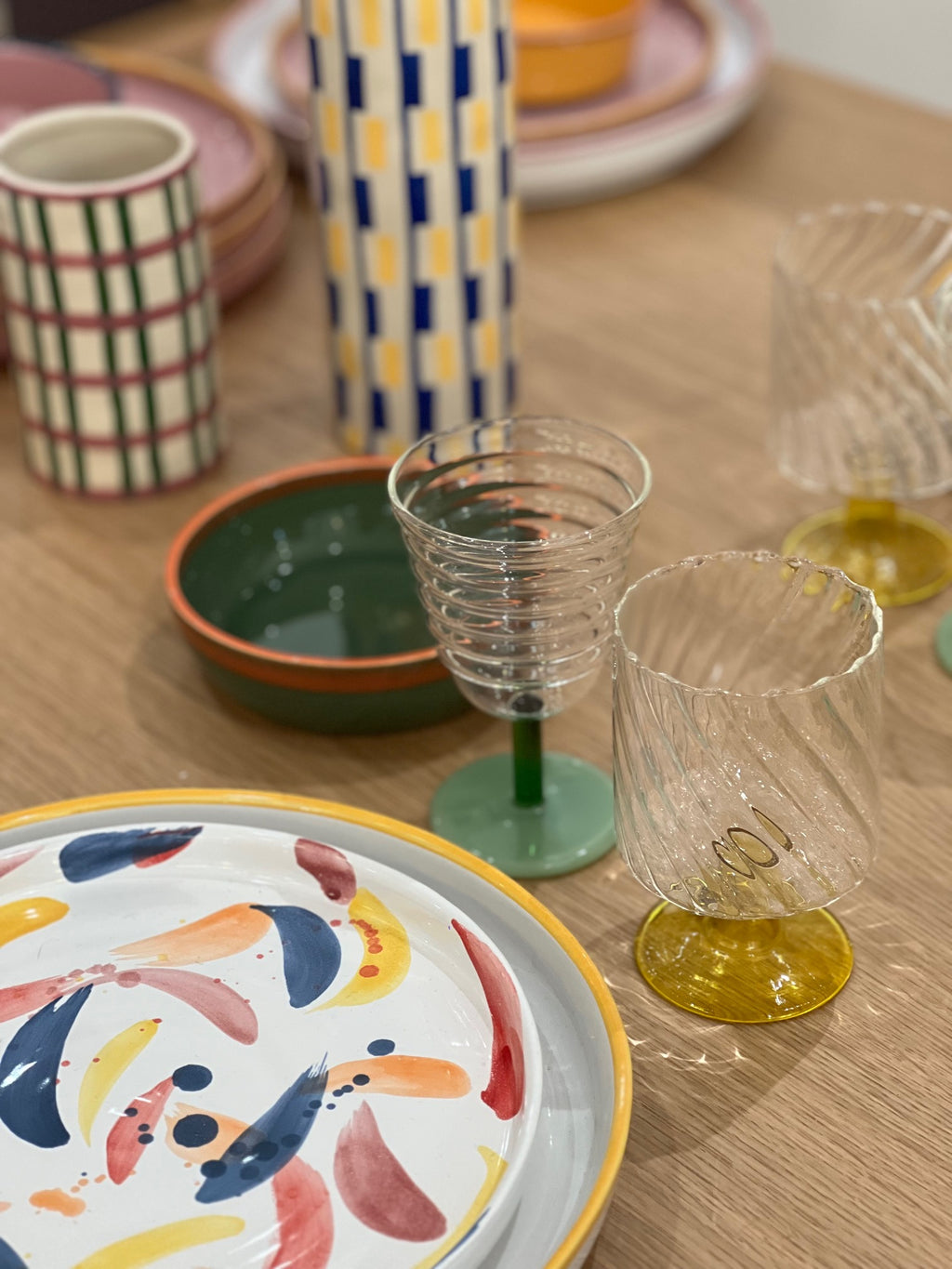 Set de 2 verres à pied - jaune