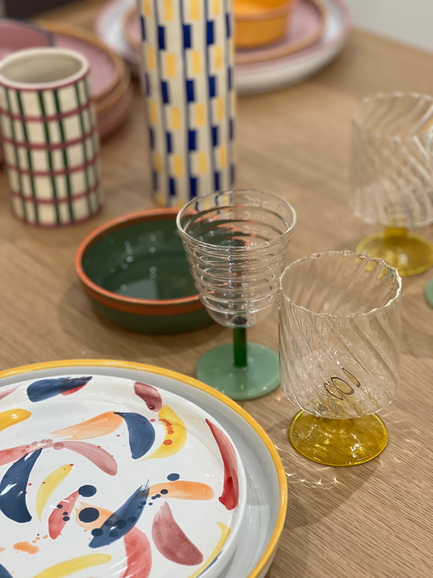 Set de 2 verres à pied - jaune